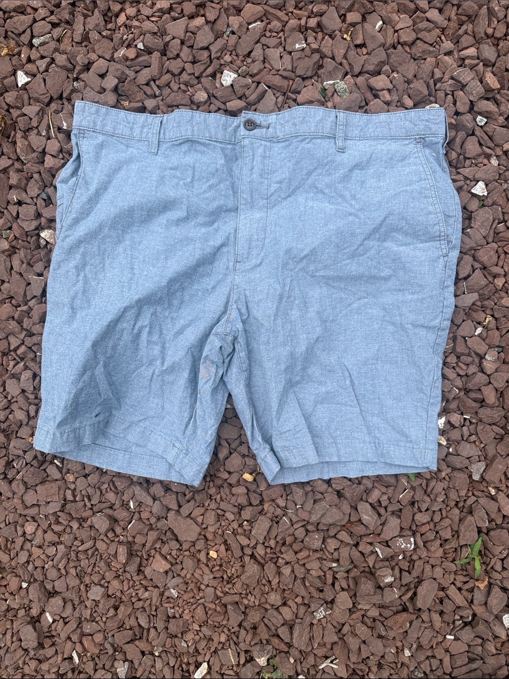 Dockers Light Blue Flat-Front Men's Shorts